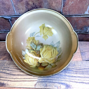 Antique‎ Thomas Sevres Bavaria La Reine Hand-painted Serving Bowl Signed Floral
